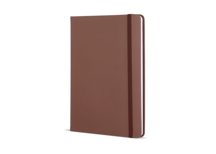 Carnet A5 personnalisé avec fermeture élastique Marron foncé